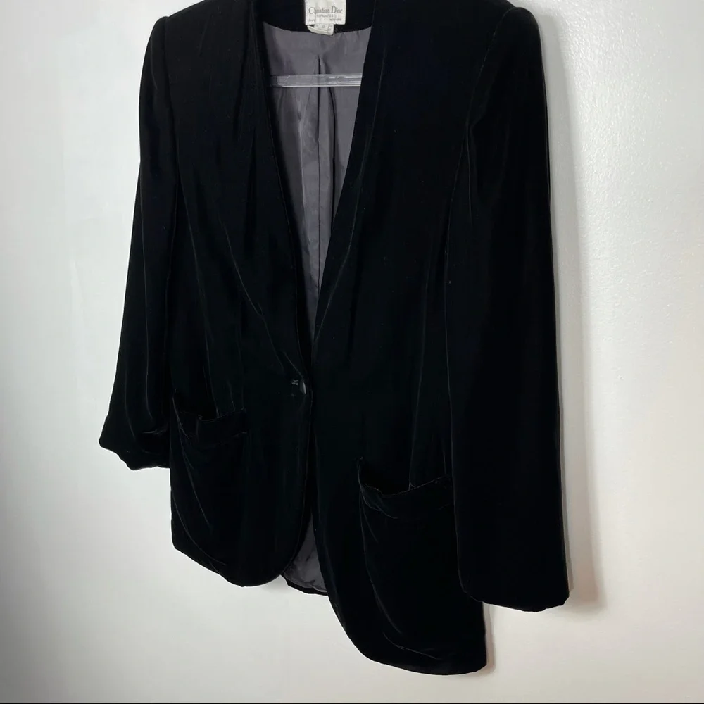 Vintage Christian Dior Separates velvet blazer/jacket - Picture 2 of 7